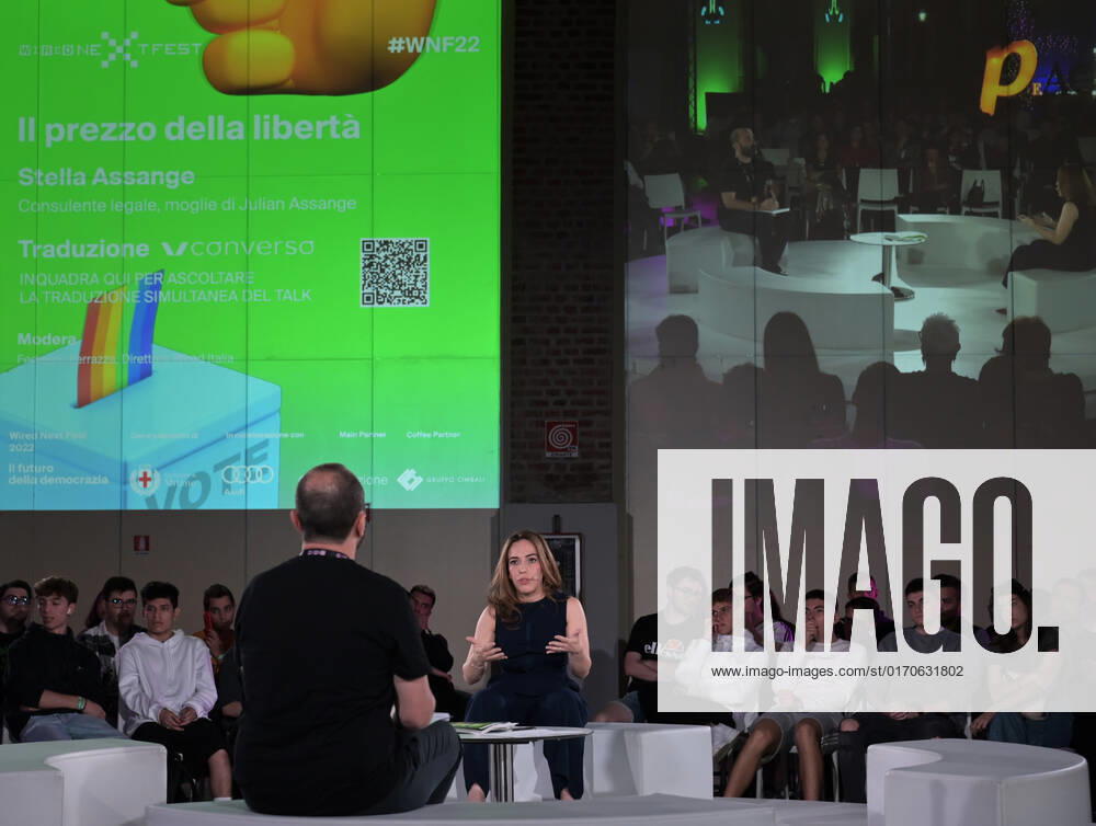 Milan, Italy Wired Next Fest 2022 Fabbrica del Vapore guest Stella Assange wife of the founder of WikiLeaks on the theme The Future of Democracy In the picture: Stella Assange