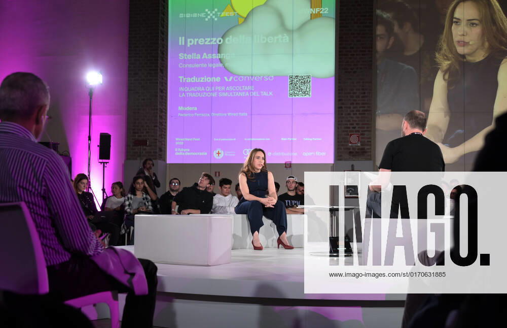 Milan, Italy Wired Next Fest 2022 Fabbrica del Vapore guest Stella Assange wife of the founder of WikiLeaks on the theme The Future of Democracy In the picture: Stella Assange