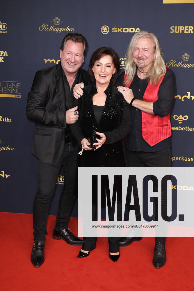 Claudius Dreilich, Ute Freudenberg und Bernd Roemer bei der Verleihung Die Goldene Henne am 7.10.2022 in Leipzig Die Goldene Henne 2022 Verleihung in Leipzig
