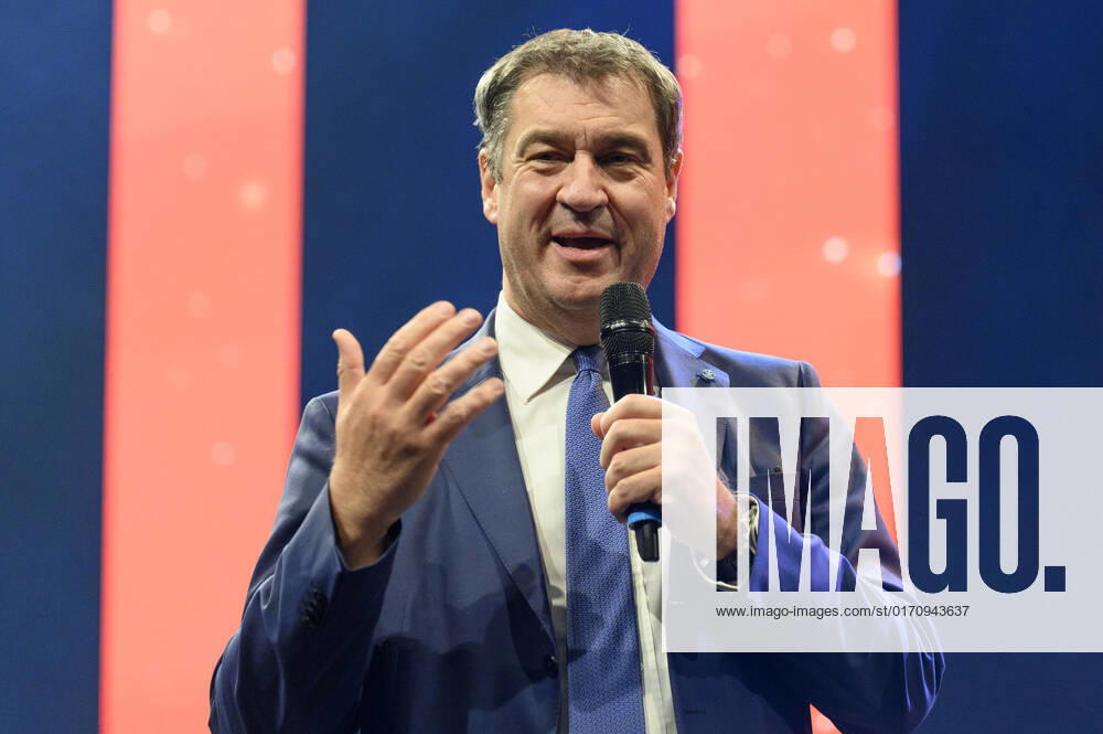 Markus Söder beim 10. Ball der Unternehmer 2022 in Halle 3C der NürnbergMesse. Nürnberg, 15.10.202323