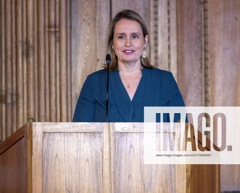 STOCKHOLM 20221018 Anne Batiot ép Labasire from the French organization ACPE speaks during the ceremony of the Child 10 prize in the Bernadotte Library at Stockholm Palace STOCKHOLM SWEDEN