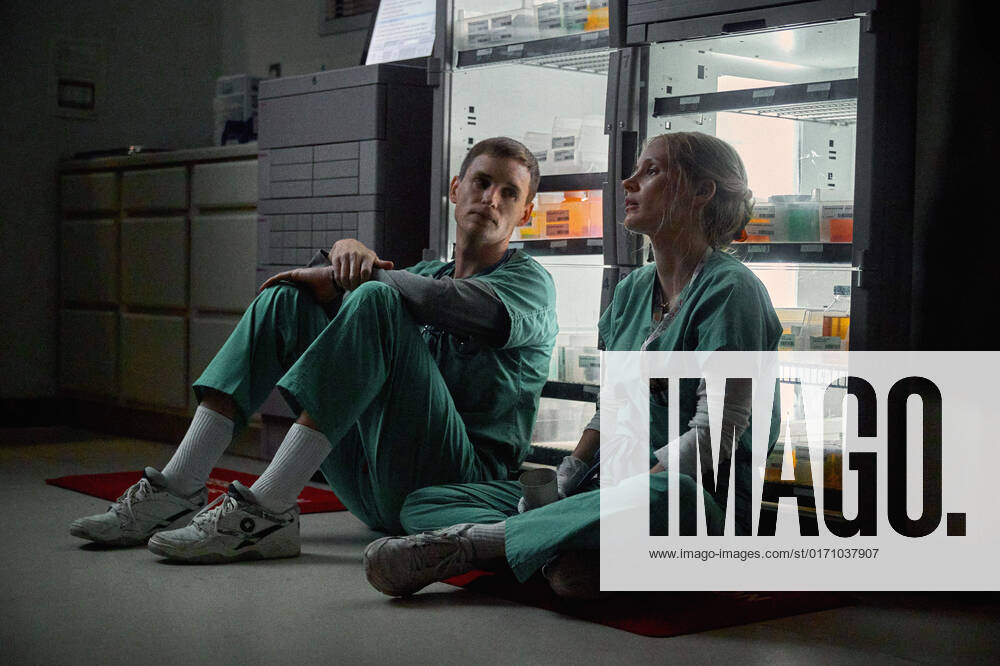 Eddie Redmayne, Jessica Chastain, The Good Nurse (2022). Photo credit: JoJo Whilden Netflix THA