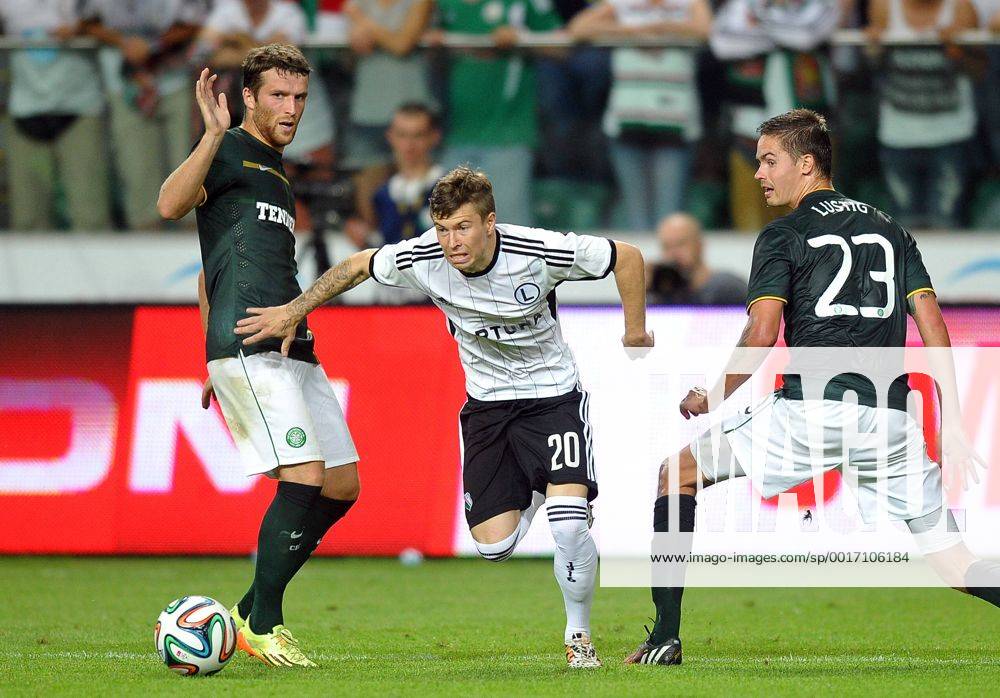 Charlie Mulgrew JAKUB KOSECKI Mikael Lustig CL Quali Legia Warsaw - Celtic Glasgow Charlie Mulgrew JAKUB KOSECKI Mikael Lustig 20140730LUK126