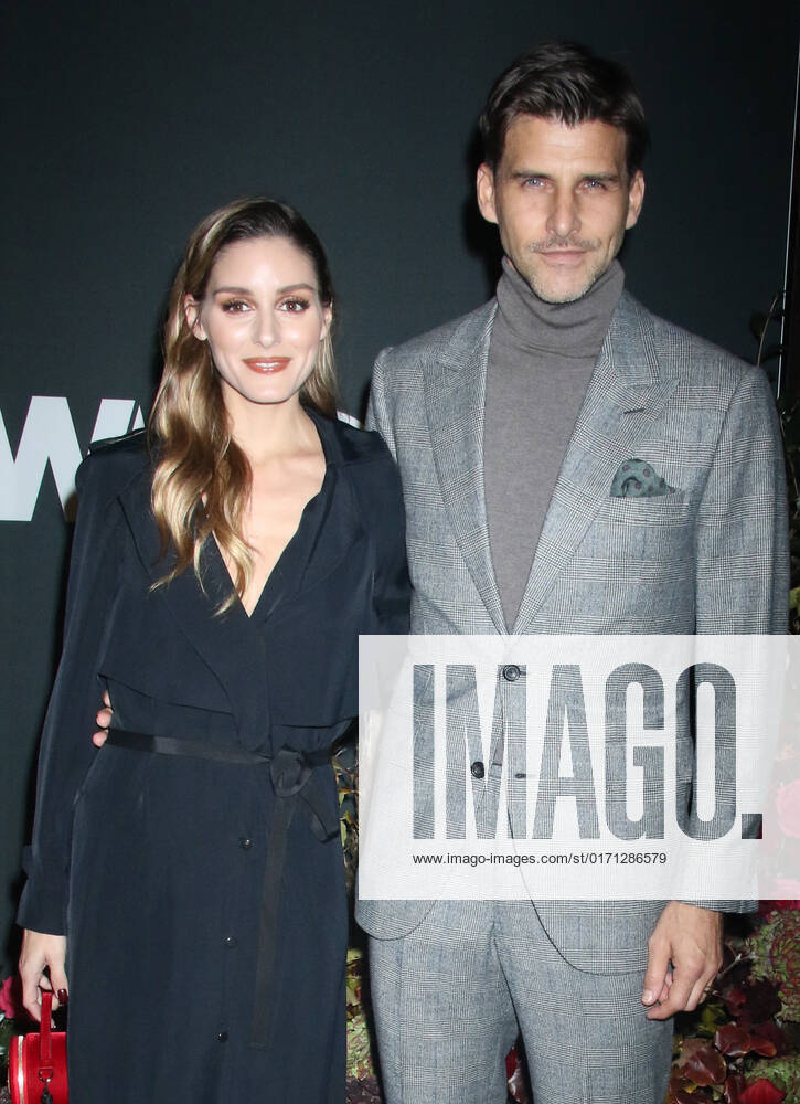 NEW YORK, NY- OCTOBER 25: Olivia Palermo and Johannes Huebl at the WWD 2022 Honors Awards at Cipriani South Street in New York City on October 25, 2022.