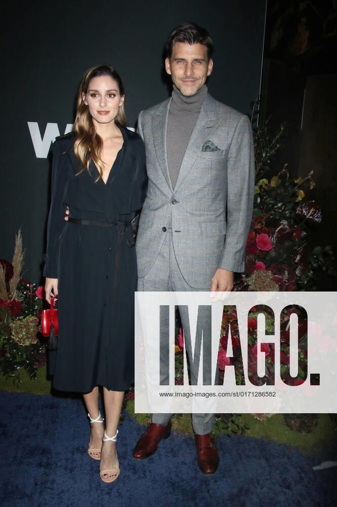 NEW YORK, NY- OCTOBER 25: Olivia Palermo and Johannes Huebl at the WWD 2022 Honors Awards at Cipriani South Street in New York City on October 25, 2022.