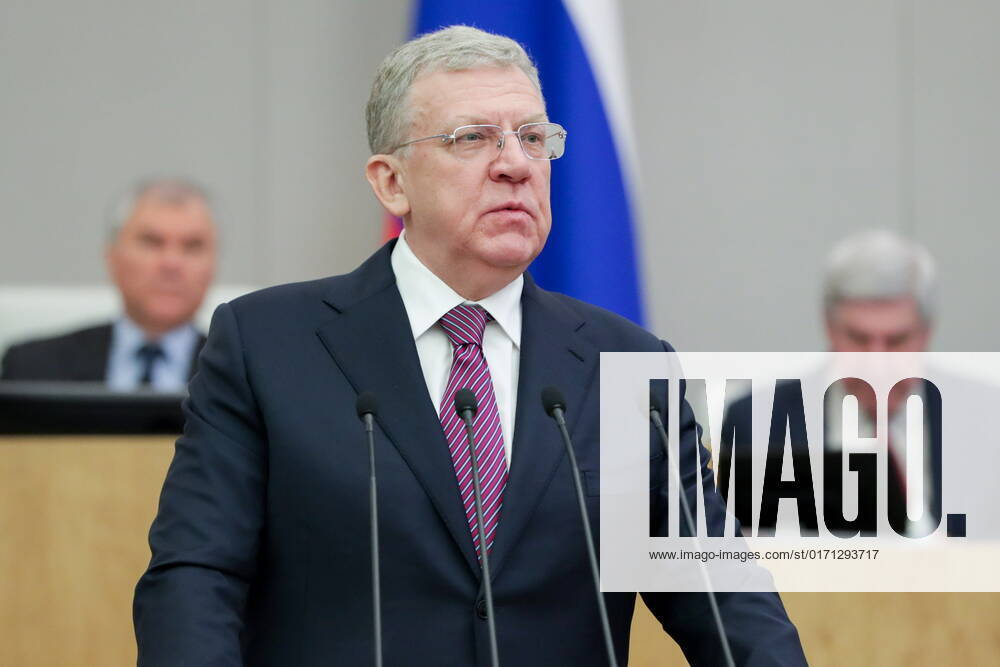 RUSSIA, MOSCOW - OCTOBER 26, 2022: Russian Accounts Chamber Chairman Alexei Kudrin addresses a meeting of the Russian State Duma. The Russian State Duma discusses the draft federal budget for 2023 and the 2024 25 planning period at first reading. Anna Isakova Russian State Duma Press Office TASS 55555175