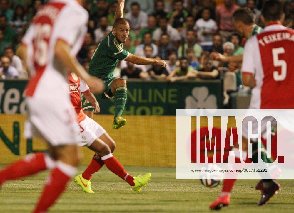 20140805 - LIEGE, BELGIUM: Panathinaikos Konstantino Triantafyllopoulos scores a goal at the return leg match between Greek soccer team Panathinaikos and Belgian first league soccer team Standard de Liege in the third qualifying round of the UEFA Champions League competition, Tuesday 05 August 2014, in Athens. The first leg match resulted in a 0-0 draw. ACTIONxIMAGE 04273258