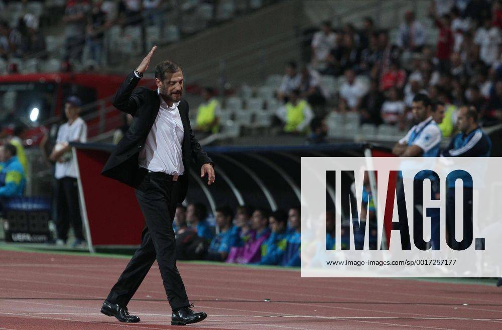 UEFA Champions League playoff first leg match match between Besiktas and Arsenal at Olympic stadium in istanbul 19 august 2014. Score: Besiktas 0 - Arsenal 0 Pictured: Coach Slaven Bilic of Besiktas.
