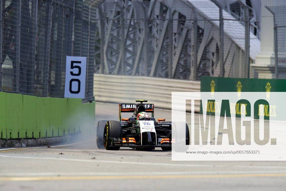 Sergio Perez, Sahara Force India F1, formula 1 GP, Singapore, 20.09.2014 Photo:mspb Lukas Gorys Sergio Perez, formula 1 GP, Singapore,