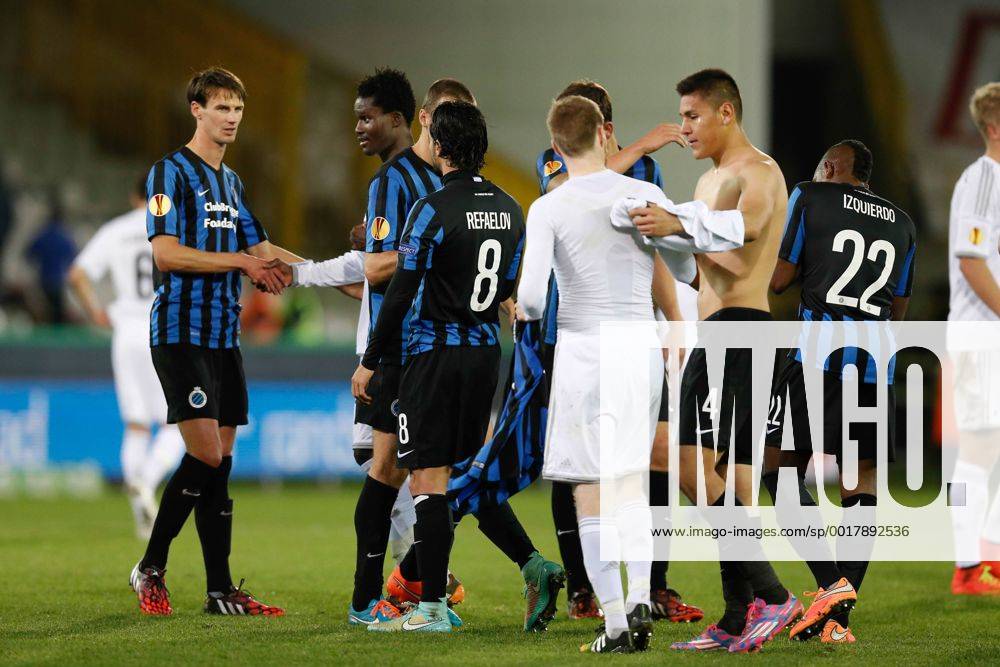 - BRUGGE, BELGIUM: Club s players pictured after a game between Belgian soccer team Club Brugge and Danish team FC Kobenhavn, Thursday 23 October 2014, in Brugge stadium. It is the third day of the group stage of the UEFA Europa League competition, in group B. BRUNOxFAHY 001 premiumd Aufmac20235788