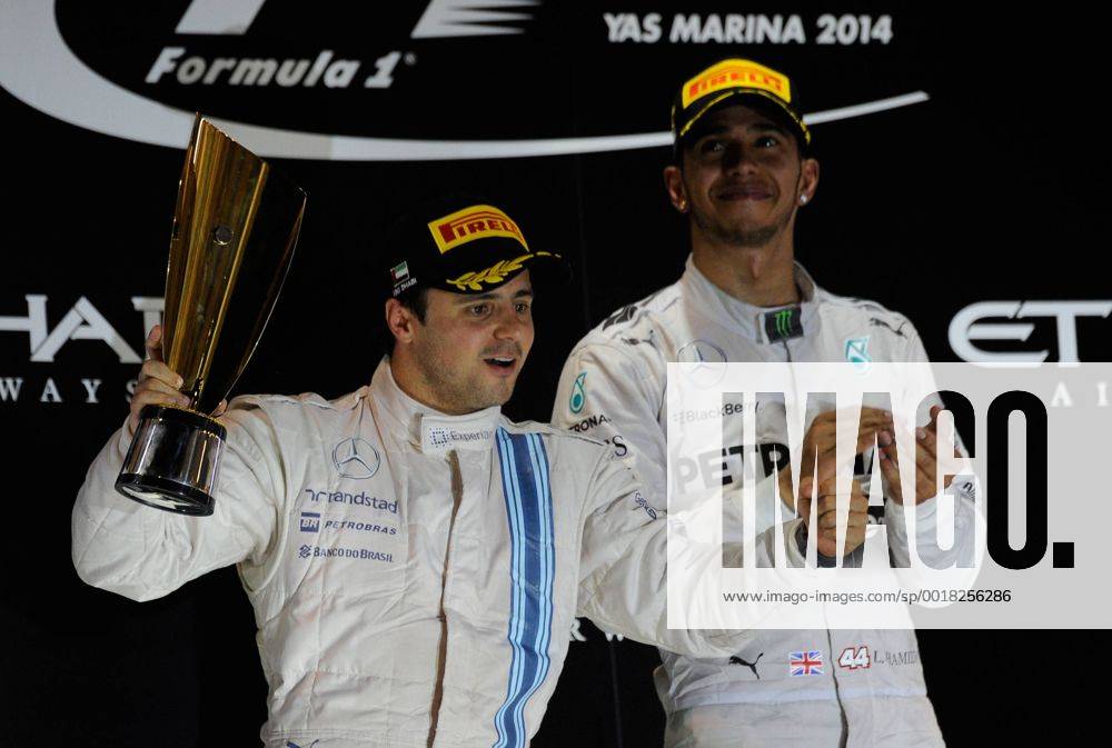 Lewis Hamilton; Mercedes Grand Prix, Sieg vor Felipe Massa, Williams F1 Team, formula 1 GP, Abu Dhabi, Yas Marina Circuit, VAE, 23.11.2014 Photo:mspb Lukas Gorys Podium, formula 1 GP, Abu Dhabi,