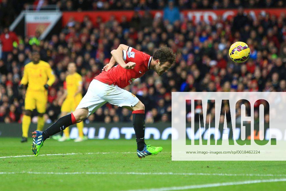 Juan Mata of Manchester United ManU scores his sides second goal - Manchester United vs. Liverpool - Barclay s Premier League - Old Trafford - Manchester - 14 12 2014 Pic Philip Oldham Sportimage .