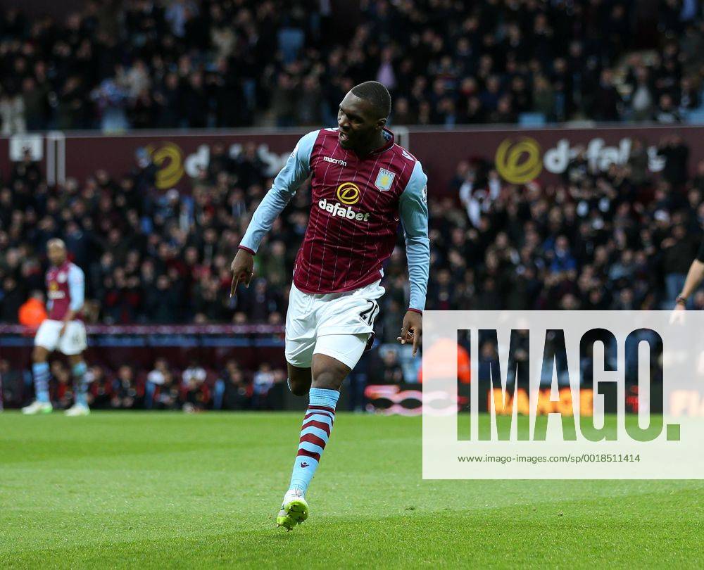 Aston Villa s Christian Benteke celebrates scoring his sides opening goal Barclays Premier League - Aston Villa vs Manchester United ManU - Villa Park - England - 19th December 2014 - Picture DavidKlein Sportimage .