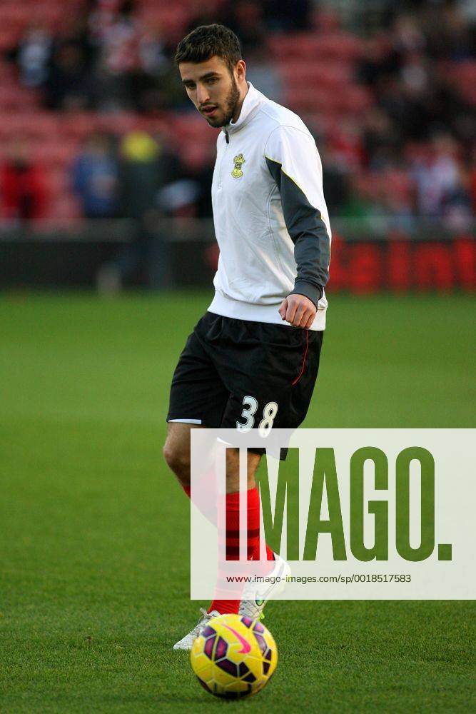 Football - 2014 2015 Premier League - Southampton vs. Everton Southampton s Sam McQueen before kick off at St Mary s Stadium Southampton Colorsport Shaun Boggust