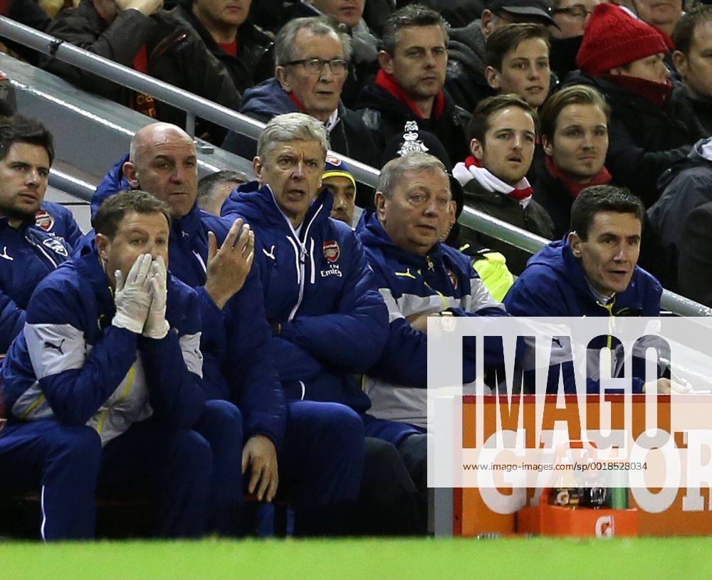 Arsenal s Arsene Wenger looks on Barclays Premier League - Liverpool vs Arsenal - Anfield - England - 21st December 2014 - Picture David Klein Sportimage .