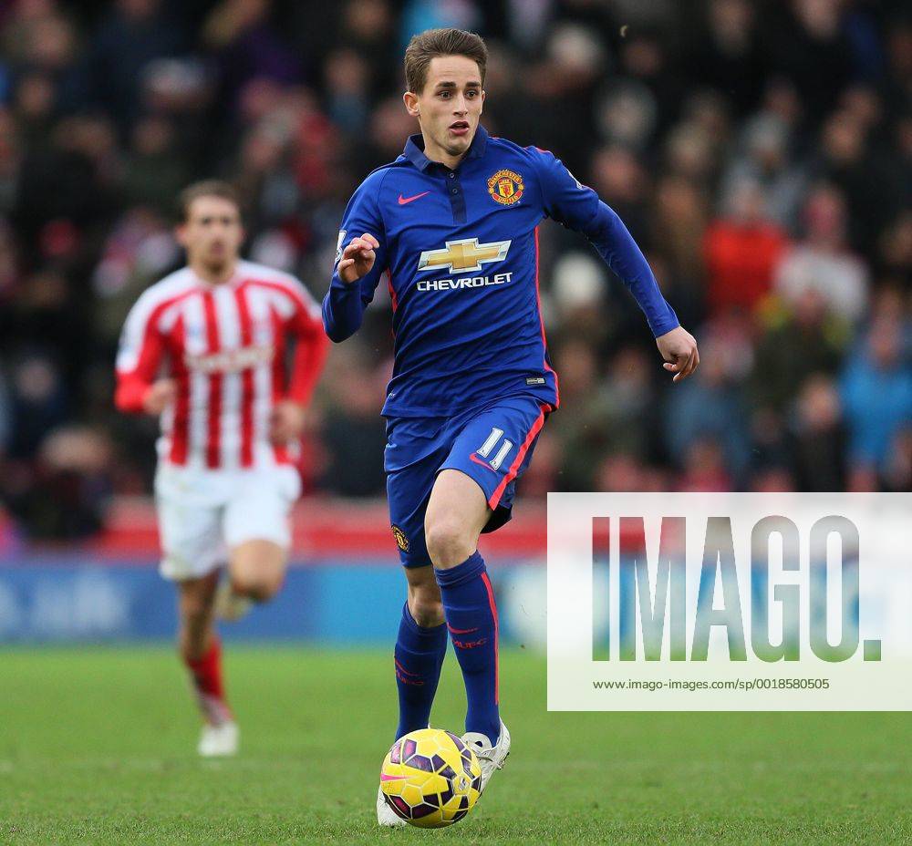 Adnan Januzaj of Manchester United ManU Barclays Premier League - Stoke City vs Manchester Utd - Stoke - England - 1st January 2015 - Picture Simon Bellis Sportimage .