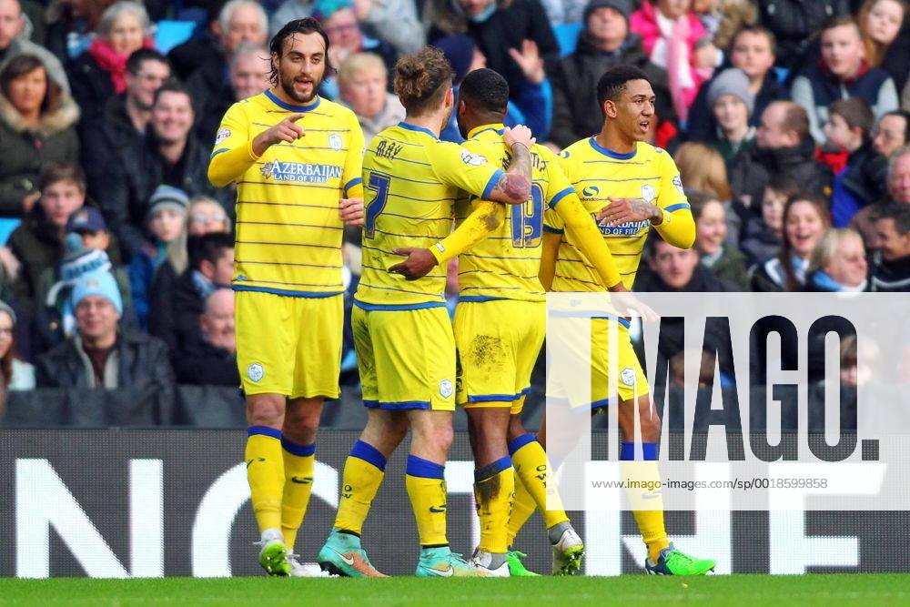 Manchester, England. FA Cup 3rd Round. Manchester City versus Sheffield Wednesday. Sheffield Wednesday forward Atdhe Nuhiu celebrates scoring his teams first goal Keevilx ActionPlus11586780