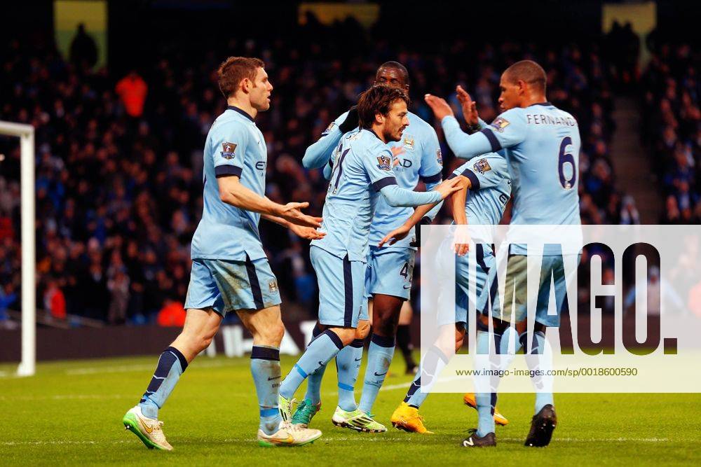 Manchester, England. FA Cup 3rd Round. Manchester City versus Sheffield Wednesday. Manchester City midfielder James Milner celebrates scoring his teams first and equalising goal Keevilx ActionPlus11586878