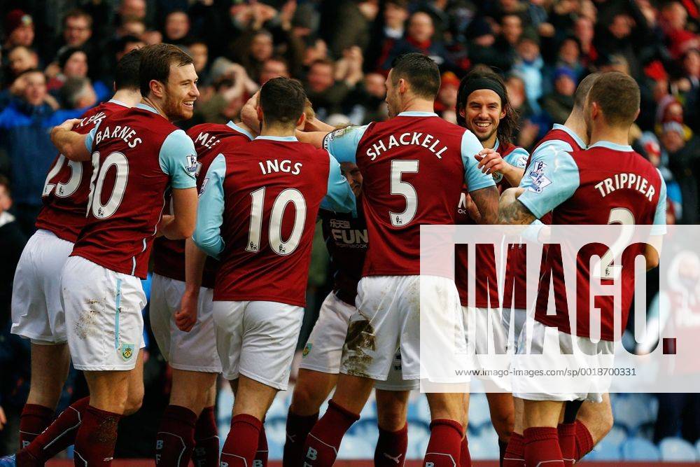 Burnley, England. Barclays Premier League. Burnley versus Crystal Palace. Burnley defender Ben Mee celebrates scoring his teams first goal (1-0) in the 12th minute Keevilx ActionPlus11589977