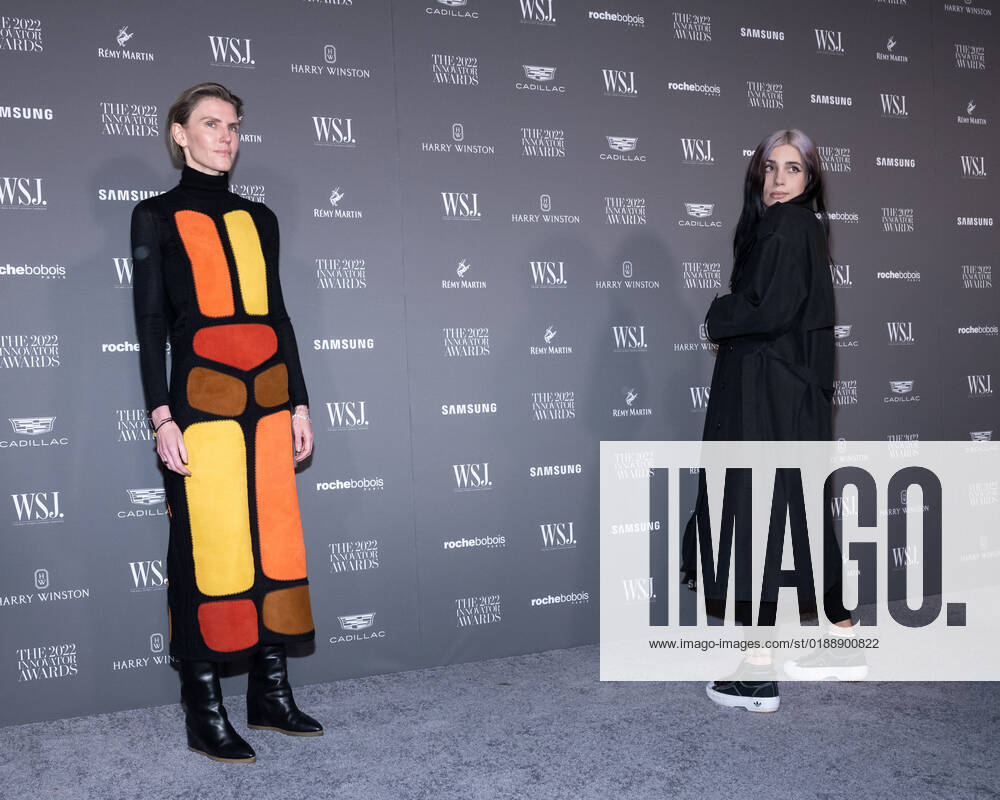 Gabriela Hearst and Nadya Tolokonnikova arrive on the red carpet for the WSJ. Magazine Innovator Awards at the Museum of Modern Art in New York City on Wednesday, November 2, 2022. 1 NYP20221102527 GabrielexHoltermann