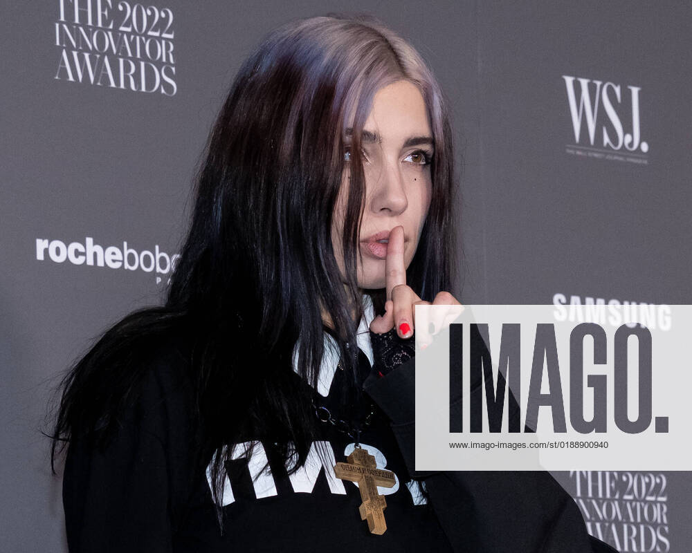 Nadya Tolokonnikova arrives on the red carpet for the WSJ. Magazine Innovator Awards at the Museum of Modern Art in New York City on Wednesday, November 2, 2022. 1 NYP20221102529 GabrielexHoltermann
