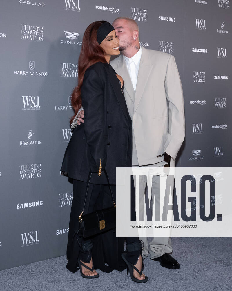 Anitta and J. Balvin arrive on the red carpet for the WSJ. Magazine Innovator Awards at the Museum of Modern Art in New York City on Wednesday, November 2, 2022. 1 NYP20221102557 GabrielexHoltermann