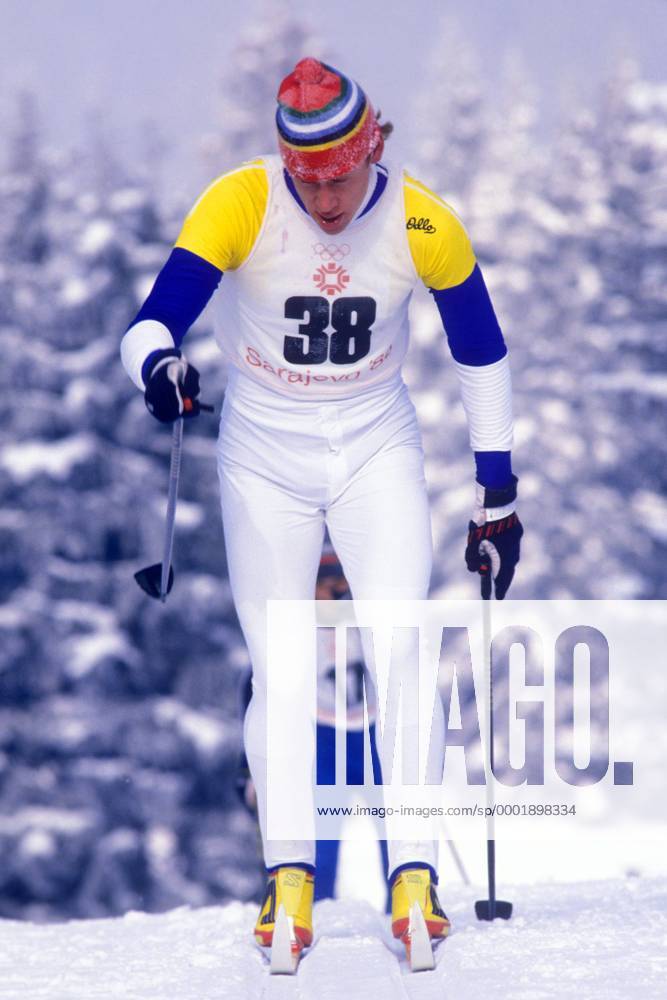 Gunde Svan (Schweden) Nordischer Skilauf OS Winter Herren Olympische Spiele 1984, Winterspiele, Ski Nordisch, Skisport, Langlauf, Skilanglauf, Vdia Einzelbild Igman Veliko Polje Sarajevo
