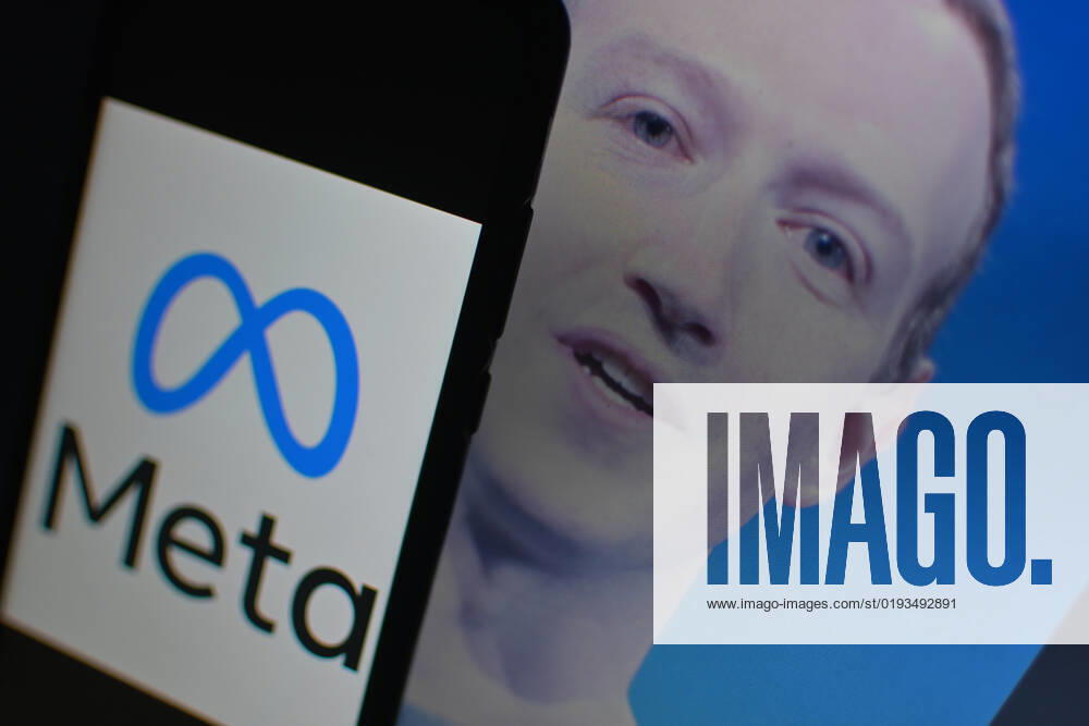 Mark Zuckerberg, CEO of the group, with the logo. Meta (Facebook, Instagram...) plans to lay off thousands of people starting this week, according to information published by the Wall Street Journal on Sunday, November 6, as several technology companies have just laid off part of their workforce in response to the economic crisis. It could be the most important social plan in the sector after the pandemic - Clermont-Ferrand, November 8, 2022. Clermont Ferrand France - ZUMAf173 20221108_zip_f173_006