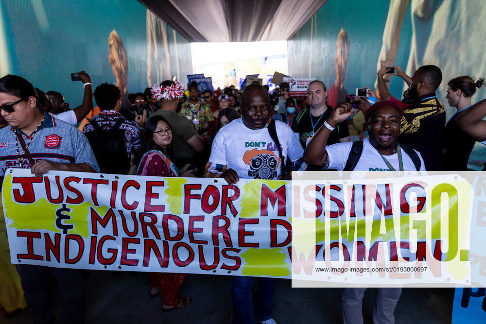 COP27 In Sharm El Sheikh - Day 7 Activists protest demanding climate action and Loss and Damage reparations on the seventh day of the COP27 UN Climate Change Conference, held by UNFCCC in Sharm El-Sheikh International Convention Center, Egypt on November 12, 2022. COP27, running from November 6 to November 18 in Sharm El Sheikh focuses on implementation of measures already agreed during previous COPs. The Conference in Sharm El Sheikh focuses also on the most vulnerable communities as the climate crisis hardens life conditions of those already most disadvantaged. Sharm El Sheikh South Sinai Egypt