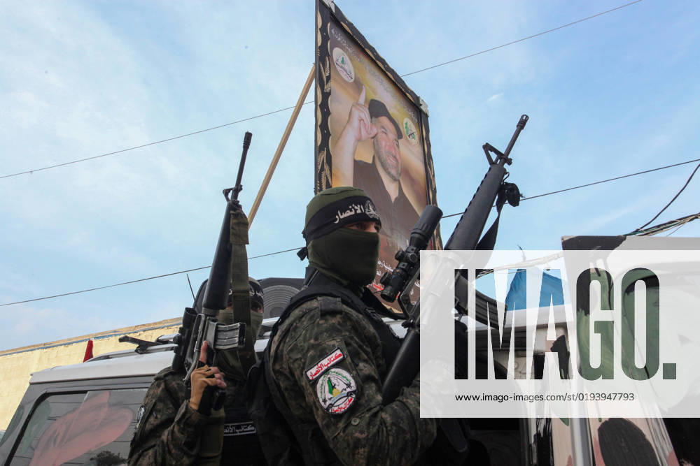 Militants of al-Ansar brigades the military wing of the Palestinian al-Ahrar Movement take part during a military march, on the anniversary of the military conflict between Israel and Hamas in 2012, in Gaza city Militants of al-Ansar brigades the military wing of the Palestinian al-Ahrar Movement take part during a military march, on the anniversary of the military conflict between Israel and Hamas in 2012, in Gaza city on November 14, 2022.. Photo by Youssef Abu Watfa apaimages Gaza city Gaza Strip Palestinian Territory 141122_GAZA_YW_1_00 (8)