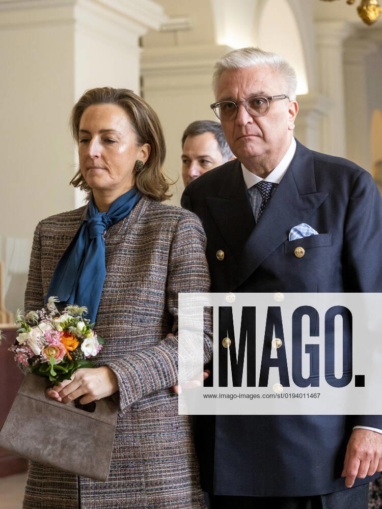 Prince Laurent and Princess Claire of Belgium pictured during the celebration of the King s Feast, at the federal parliament in Brussels, Tuesday 15 November 2022. HATIMxKAGHAT 50727719