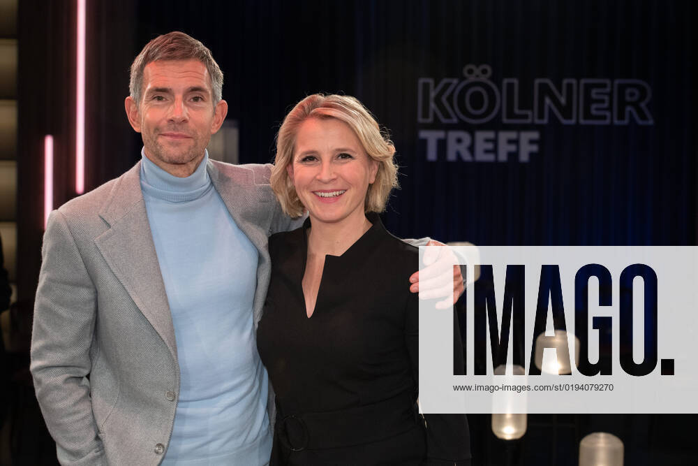 Von links: Micky BEISENHERZ, Moderator, Susan LINK, Moderatorin, Gastgeber der Sendung ,,Koelner Treff,, im WDR Fernsehen