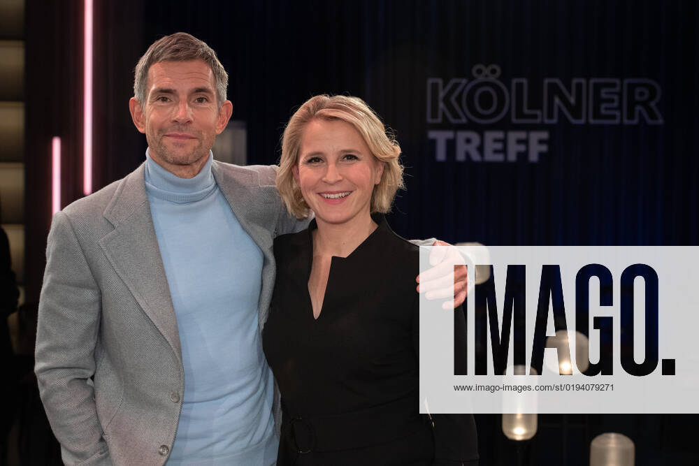 Von links: Micky BEISENHERZ, Moderator, Susan LINK, Moderatorin, Gastgeber der Sendung ,,Koelner Treff,, im WDR Fernsehen