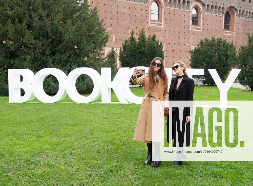 Milan, Hybrid life and the theme of the eleventh edition of Bookcity starting today, Sign, written in the park of the courtyard of the Castello Sforzesco Editorial Usage Only