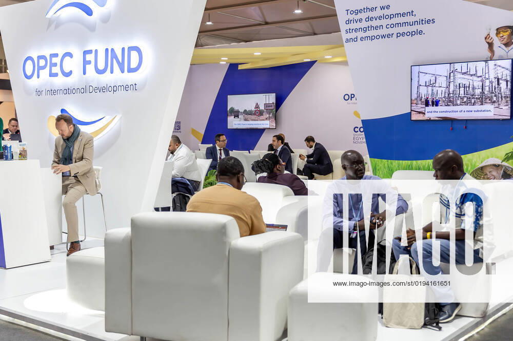 Participants rest in OPEC Fund Pavilion during the COP27 UN Climate Change Conference, held by UNFCCC in Sharm El-Sheikh International Convention Center. COP27, running from November 6 to November 18 in Sharm El Sheikh focuses on implementation of measures already agreed during previous COPs. The Conference in Sharm El Sheikh focuses also on the most vulnerable communities as the climate crisis hardens life conditions of those already most disadvantaged. Sharm El Sheikh Egypt - ZUMAs197 20221116_zaa_s197_267
