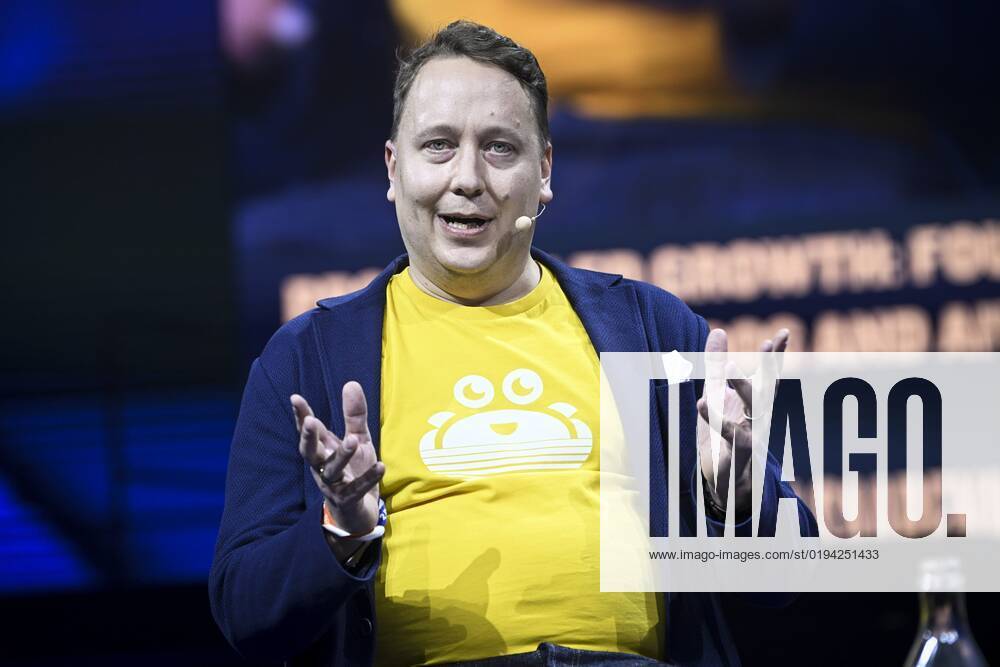 Oskari Saarenmaa, Co-founder and CEO of Aiven, pictured on stage at the Slush 2022 Startup Event in Helsinki, Finland on November 17, 2022. Helsinki Finland