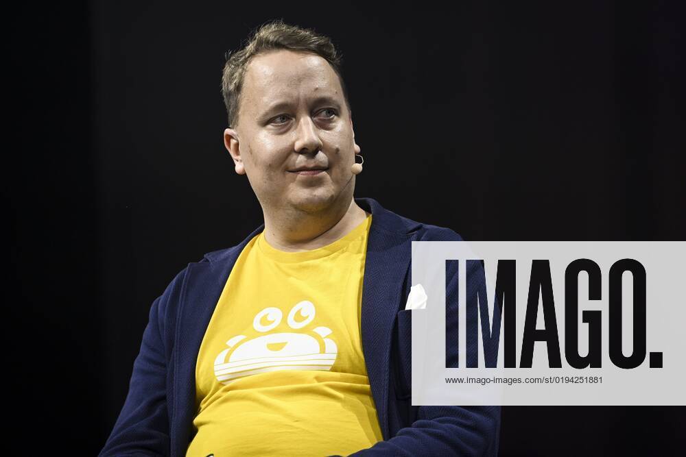 Oskari Saarenmaa, Co-founder and CEO of Aiven, pictured on stage at the Slush 2022 Startup Event in Helsinki, Finland on November 17, 2022. Helsinki Finland