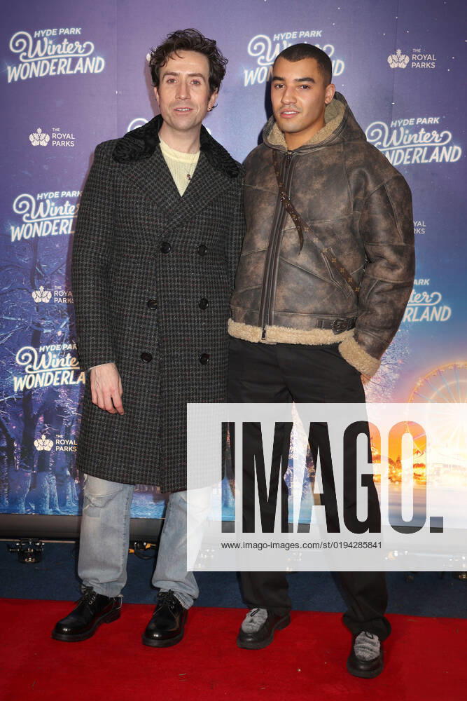 Nick Grimshaw and Meshach Henry attend the Hyde Park Winter Wonderland 2022 VIP Preview Night in London. NOVEMBER 17th 2022 CMYx22482