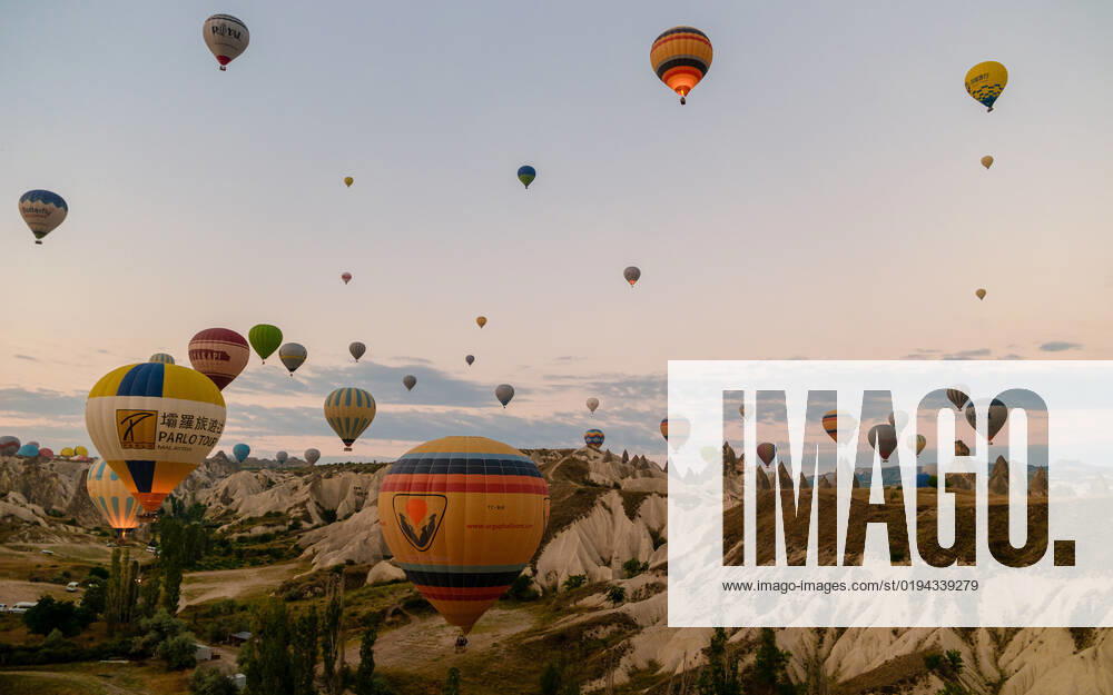 Turkey balloons Cappadocia Goreme Kapadokya , Sunrise in the mountains of Capadocia Sunrise with hot air balloons in Cappadocia, Turkey balloons in Cappadocia Goreme Kapadokya, and Sunrise in the mountains of Cappadocia.