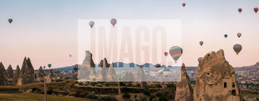 Turkey balloons Cappadocia Goreme Kapadokya , Sunrise in the mountains of Capadocia Sunrise with hot air balloons in Cappadocia, Turkey balloons in Cappadocia Goreme Kapadokya, and Sunrise in the mountains of Cappadocia.