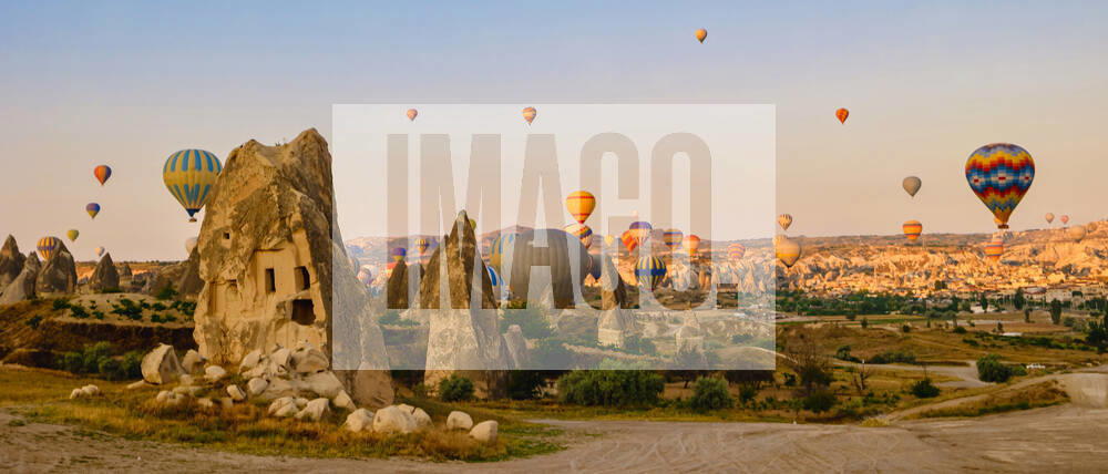 Turkey balloons Cappadocia Goreme Kapadokya , Sunrise in the mountains of Capadocia Sunrise with hot air balloons in Cappadocia, Turkey balloons in Cappadocia Goreme Kapadokya, and Sunrise in the mountains of Cappadocia with many hot air ballon in the sky