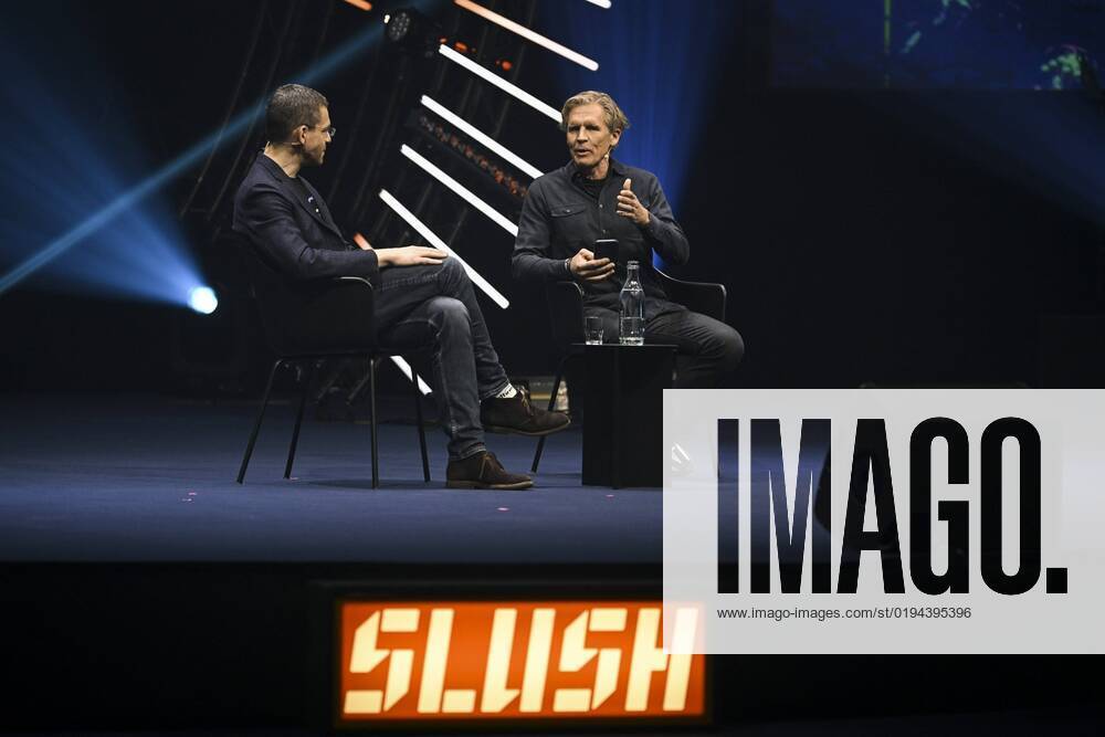 KW46 Max Levchin (L), Founder and CEO of Affirm and serial entrepreneur Mika Salmi attend the Slush 2022 Startup Event in Helsinki, Finland on November 18, 2022. Helsinki Finland