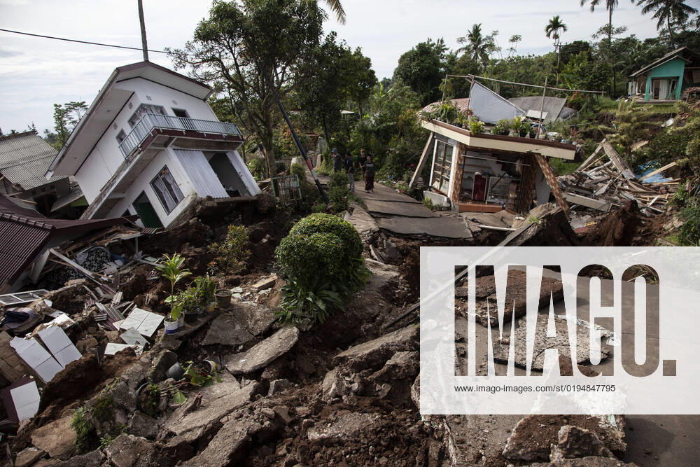 M 5.6 Earthquake Aftermath In West Java The view of Sarampad village after hit by M 5.6 earthquake in Cianjur, West Java province, on Wednesday, November 23, 2022. The M 5.6 earthquake shook some areas in Cianjur city, on Monday, Nov 21, which was felt in the capital city of Jakarta, and other areas such as Tangerang, Bekasi, Bogor, and Depok, caused at least more than 250 fatalities, and hundreds others were injured, as well as damaging buildings and infrastructure. Cianjur Indonesia