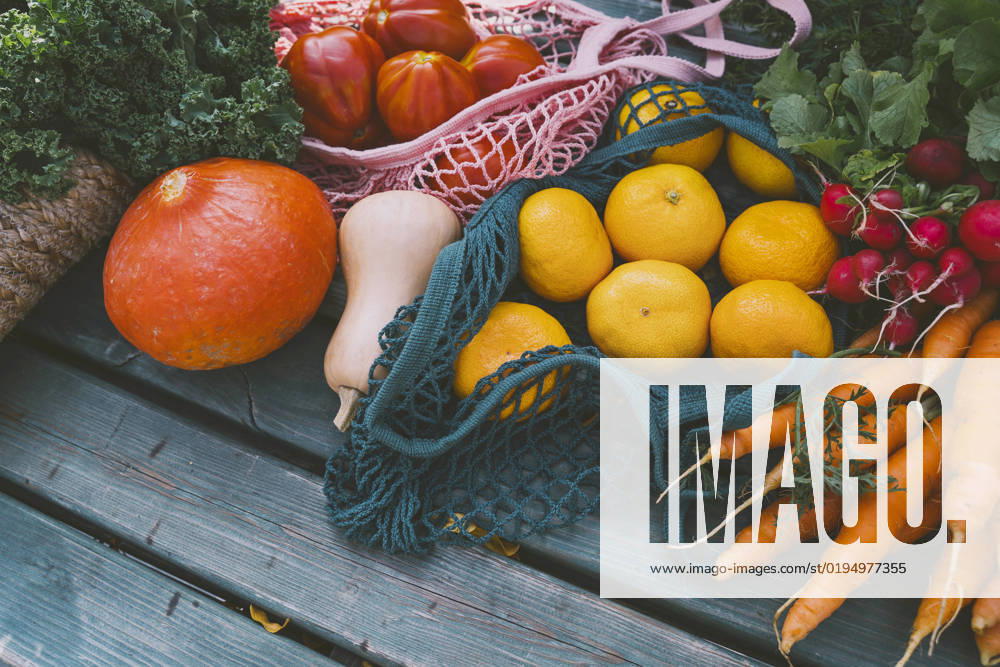 Fresh fruit and vegetables on table, NDEF00037