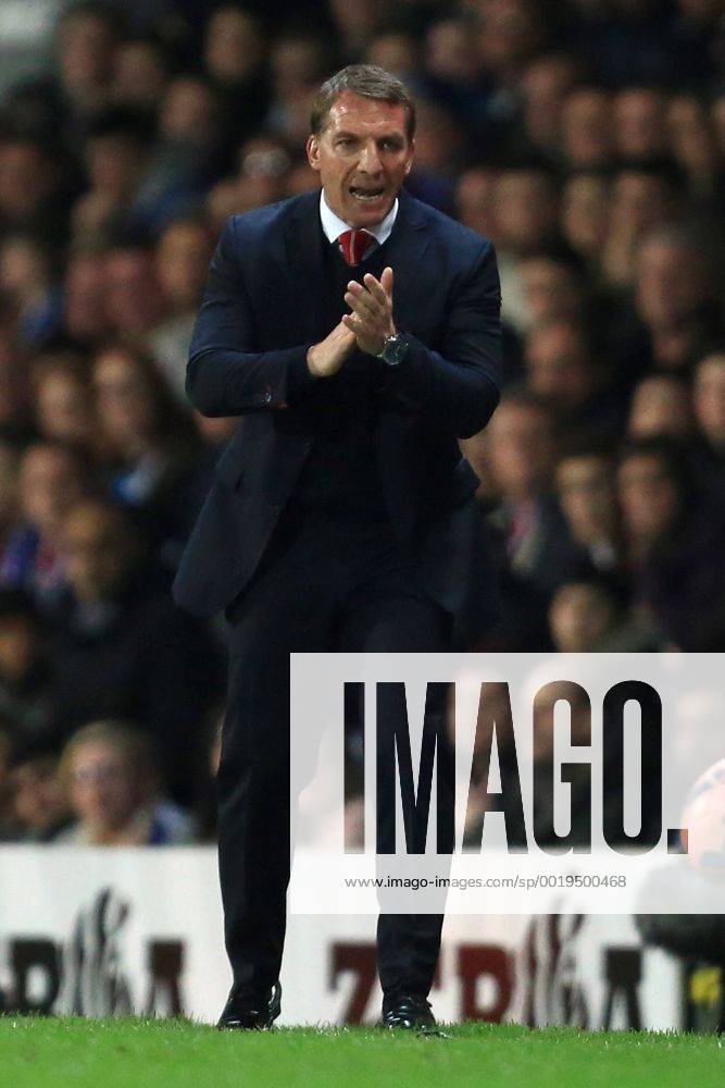 Manager of Liverpool, Brendan Rodgers applauds his side - Blackburn Rovers vs. Liverpool - The FA Cup - Quarter Final replay - Ewood Park - Blackburn - 08 04 2015 Pic Philip Oldham Sportimage .