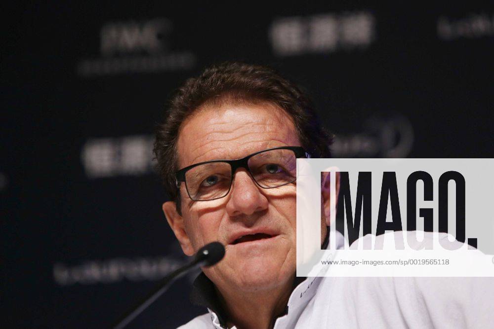Fabio Capello, head coach of the Russian national football team, speaks during a press conference PK Pressekonferenz for the Laureus World Sports Awards Shanghai 2015 in Shanghai, China, 14 April 2015. Soccer stars highlight press conference for Laureus Awards in Shanghai 20150414_26983