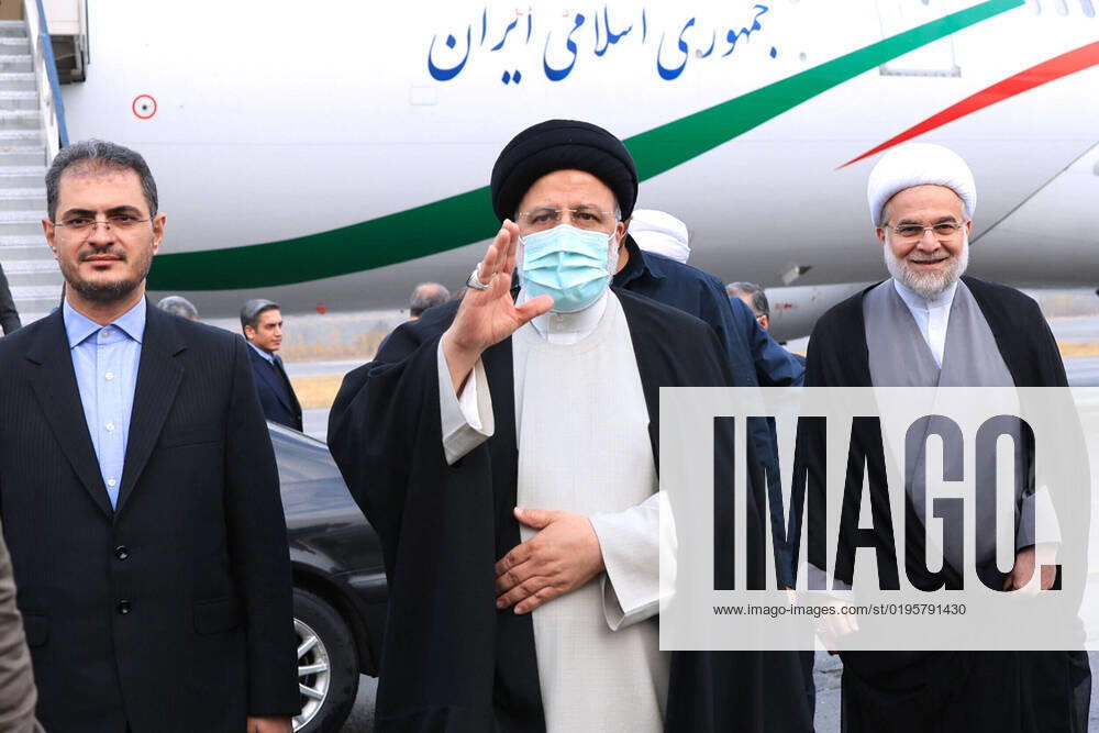A handout photo made available by the presidential office shows, Iranian president EBRAHIM RAISI enters Sanandaj, the capital of Kurdistan province, in order to inaugurate the plan to provide safe and sustainable drinking water, as well as separate meetings with clerics and different groups of the people. Sanandaj Iran - ZUMAi98_ 20221201_zih_i98_042