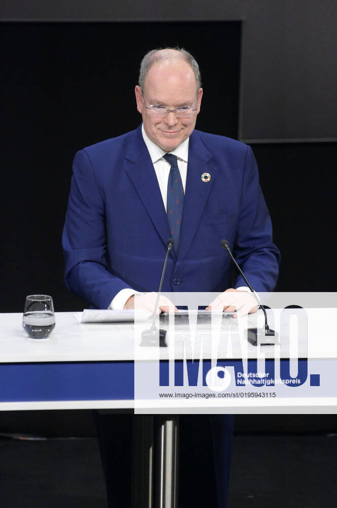 Fürst Albert II. von Monaco bei der Verleihung des 15. Deutschen Nachhaltigkeitspreises 2022 im Maritim Hotel. Düsseldorf