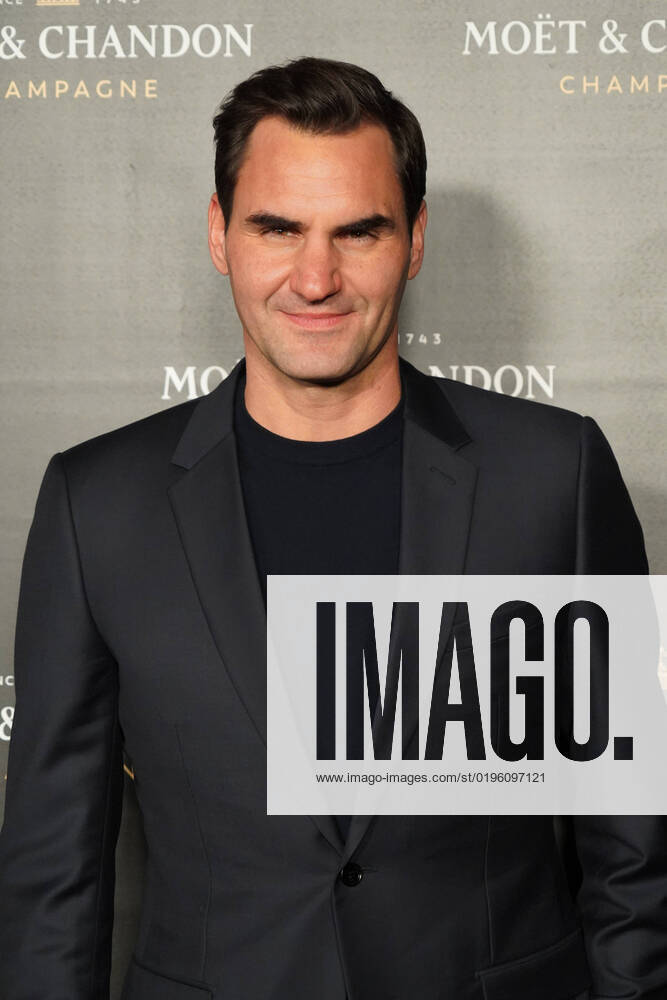 ROGER FEDERER attends the Moet & Chandon event celebrating the installation of Ã¢â‚¬oeYour VoicesÃ¢â‚¬Â, an illuminated kinetic sculpture,.David Geffen Hall, Lincoln Center, NYC.December 5, 2022, . New York USA - ZUMAms4_ 20221205_zaf_ms4_024