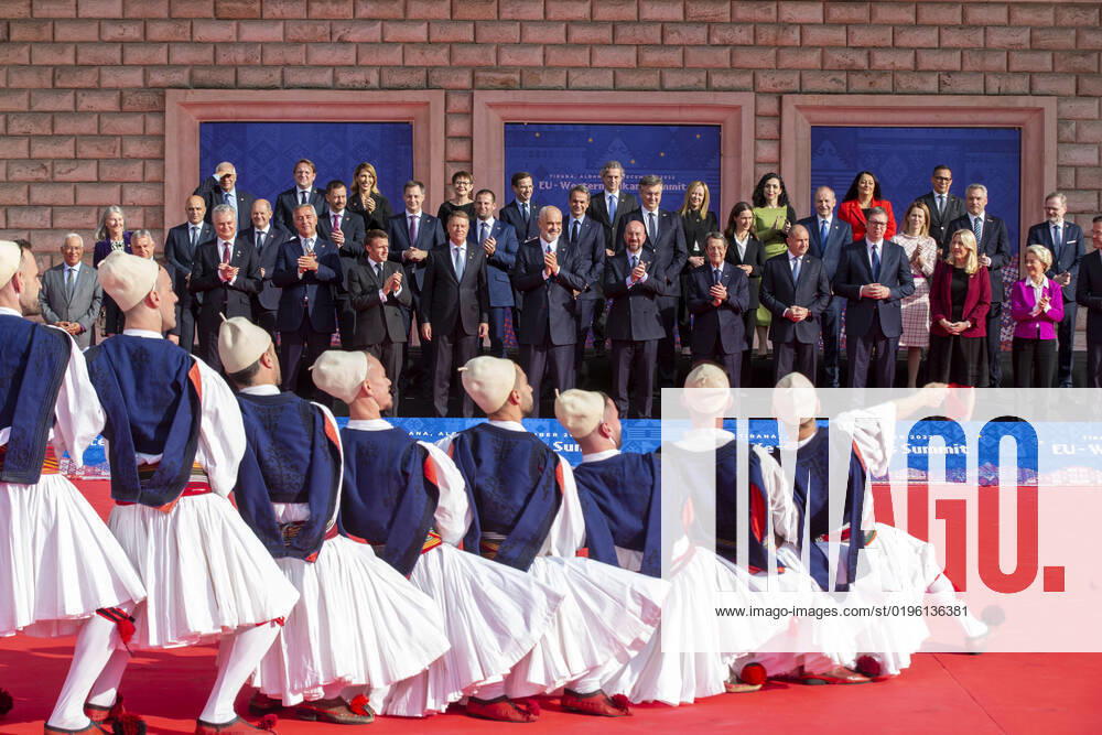 Prime Minister Alexander De Croo (C) pictured during an EU-Western Balkan summit in Tirana, Albania, Tuesday 06 December 2022. Belgian Prime Minister is on a one day travel to the summit and will also make some bilateral meetings. NICOLASxMAETERLINCK 55311303